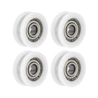 U604ZZ 604 Nylon U Groove Bearings 4x15x6mm Double Metal Shielded (GCr15) Chrome Steel Ball Bearings 4pcs