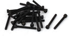 M5 x 45mm Full Thread Hex Socket Cap Head Screws Bolts Black 25 Pcs