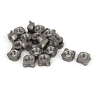 Weld Nuts,M8 Square UNC Coarse Carbon Steel Machine Screw Gray Pack of 20