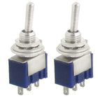 2 Pcs AC 125V 6A Amps ON/ON 2 Position 3 Pins SPDT Mini Toggle Switch