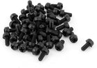 M3 x 6mm Plastic Phillips Pan Head Machine Screws Black 50 PCS