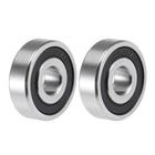 S6200-2RS Deep Groove Ball Bearings 10mm x 30mm x 9mm Double Sealed 440C Stainless Steel 2pcs