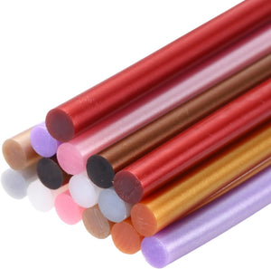 Mini Hot Glue Gun Sticks 0.28-inchx8-inch High Sticky Hot Glue Sticks, Metallic 8 Colors 16pcs