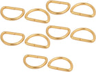 16mm Indersidebred Jern Halvomgang Ikke-Svetset D Ring Guldton 10stk