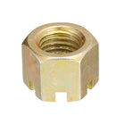 1Pcs M20x2.5mm Hexagon Slotted Nut, Grade 10 Carbon Steel Hex Castle Nuts, Color Zinc
