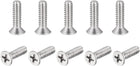10#-24x3/4" Flat Head Machine Screws Phillips 304 Stainless Steel Bolts 100pcs