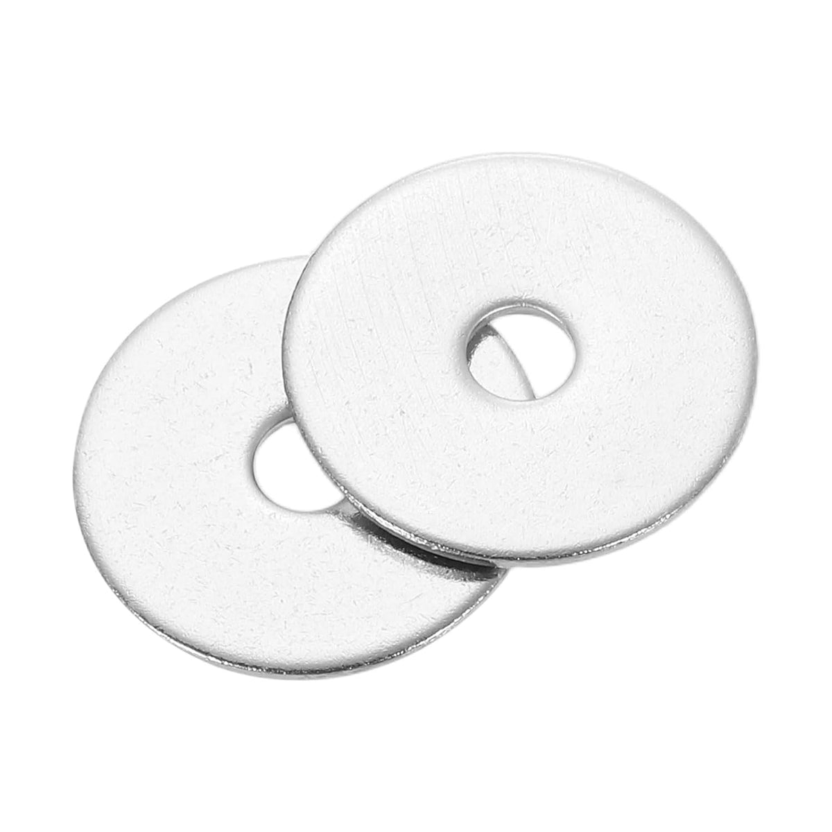 100Pcs M4 Flat Washer, 304 Stainless Steel 4mm ID x 20mm OD x 1.2mm Thick for Bolt Screw, Factories Repair, Kitchens, Shops, and Outdoor Construction, Silvery