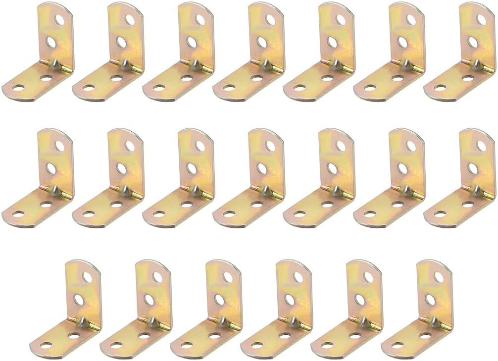 Corner Brace, 30mm x 30mm Zinc Plated Joint Right Angle Corner Fastener Joints Support Bracket, 20 Pcs