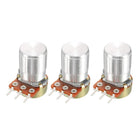 WH148 3Pcs 1K Ohm Variable Resistors Single Turn Rotary Carbon Film Taper Potentiometer with Knobs