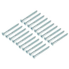 Furniture Confirmat Screw 7x85mm Hex Socket Wood Screws Zinc Plated 20pcs