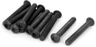 M6 x 45mm Alloy Steel Hex Socket Button Head Machine Screws Black 10PCS