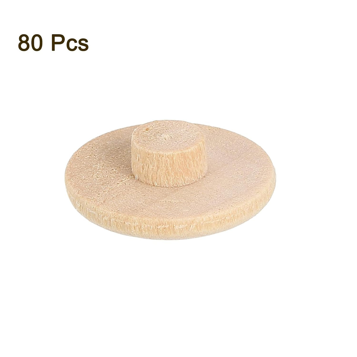 120 Stück Holzknöpfe, 15 mm / 0,59" Holzschraubhülsen, Pilzkappen aus Holz, Holzknöpfe für Möbelbearbeitung, Dekoration (20 mm x 15 mm)