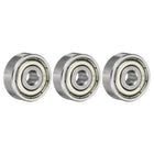 1601ZZ Deep Groove Ball Bearing, 3pcs 3/16" x 11/16" x 1/4" Hign Carbon Chrome Steel Z2 Double Metal Sealed Bearing (P6)