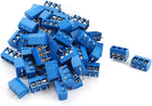 50Pcs 3 Pin 5.08mm Pitch PCB Board Screw Terminal Block 12A 300V Blue