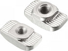 Sliding T Nuts - M3/M4 Metric Carbon Steel Thread for 3030 Series T Slot Aluminum Extrusion Profile, Silver Tone, Pack of 20