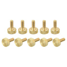 10Pcs Brass Knurled Thumb Screws, M3x8mm 11.5mm Length Flat Grip Bolt Knobs Fasteners for Electronic, Mechanical