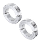 2pcs Double Split Clamp-On Shaft Collar for 1-3/8" Shaft, Two-Piece Clamping Collar, 2-1/4" OD, 9/16" Thickness, Aluminum Alloy Set Screw Split Collar Clamp