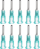 Industrial Blunt Tip Dispensing Needle with Luer Lock for Liquid Glue Gun, 14G 1/2", 10 Pcs (Light Green)