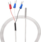 PT100 Temperature Sensor Probe 3 Wires Cable Thermocouple Stainless Steel 100cm(3.3ft) (Temperature Rang: -50 to 200°C)
