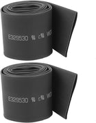 2Pcs 30mm Diameter Black Polyolefin Heat Shrink Tube Shrinkable Sleeving 90cm Long