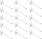 25Pcs 7.87" Pegboard Hook Display Hook, Metal Grid Wall Bracket Peg Board Display Hook Panels Hooks for Supermarkets, Boutiques, Accessories Stores, and Department Stores (Silver)