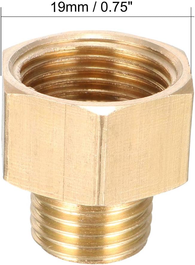 Raccord fileté en laiton mâle G1/4 x femelle G3/8 2pcs