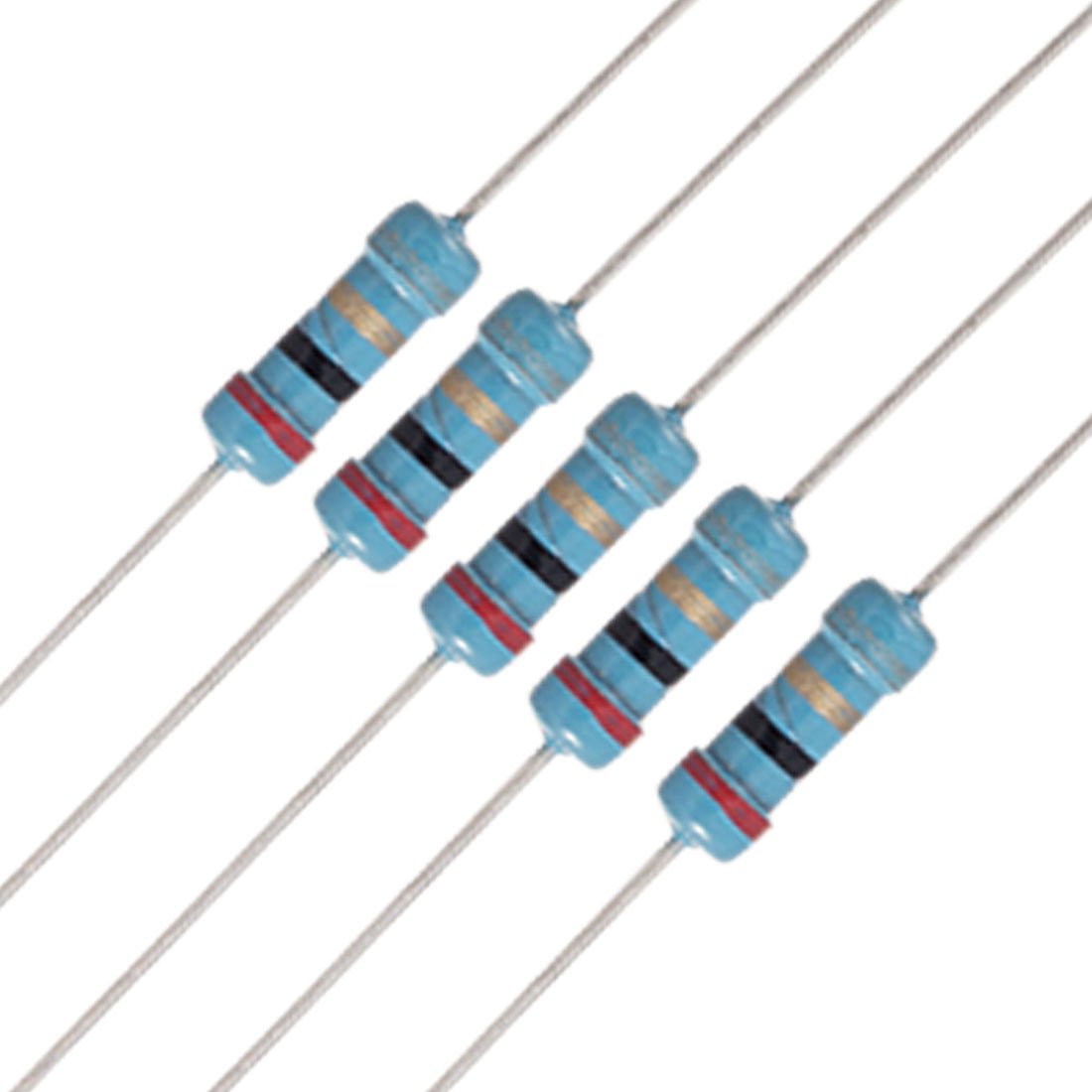 20 x 1/2W Watt 2 Ohm 2R Carbon Film Resistor 0.5W 55mm Length