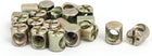M6 x 10mm Cross Dowel Slotted Metal Barrel Nuts 20PCS for Furniture Bed Chair