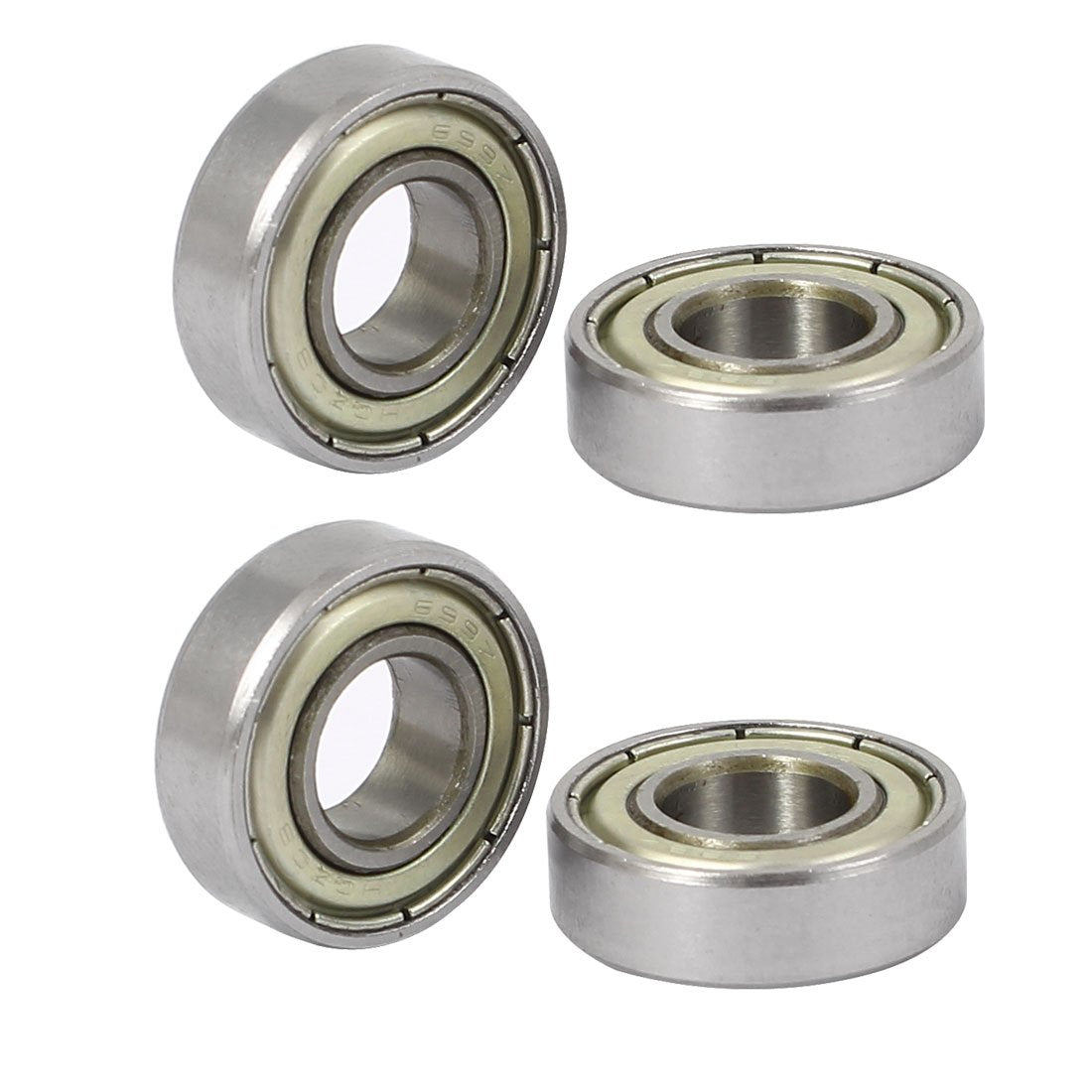 699Z Stainless Steel Single Shielded Deep Groove Ball Bearing 20mm Dia 4pcs