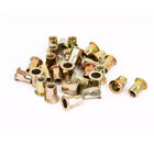 30pcs M8 Flat Head Open End Half Hex Body Blind Rivet Nuts Insert Nutserts