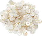 200Pcs Natural Shell Button, 2 Hole 12.5mm Mother of Pearl Buttons for Shirt Coats Suits Jacket Jeans Skirts DIY Sewing Crafts, White