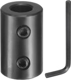 Shaft Coupling, 5/16" Bore 5/8" OD 1" Length Black Oxide Plated Steel Rigid Coupling with Hex Wrench for 3D Printers Motor Wheel (2 Screws Each Piece)