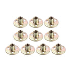 M10x37x2.5mm Brad Hole Tee Nut Carbon Steel T-Nuts Furniture Hardware Flange Insert Female Thread 10pcs