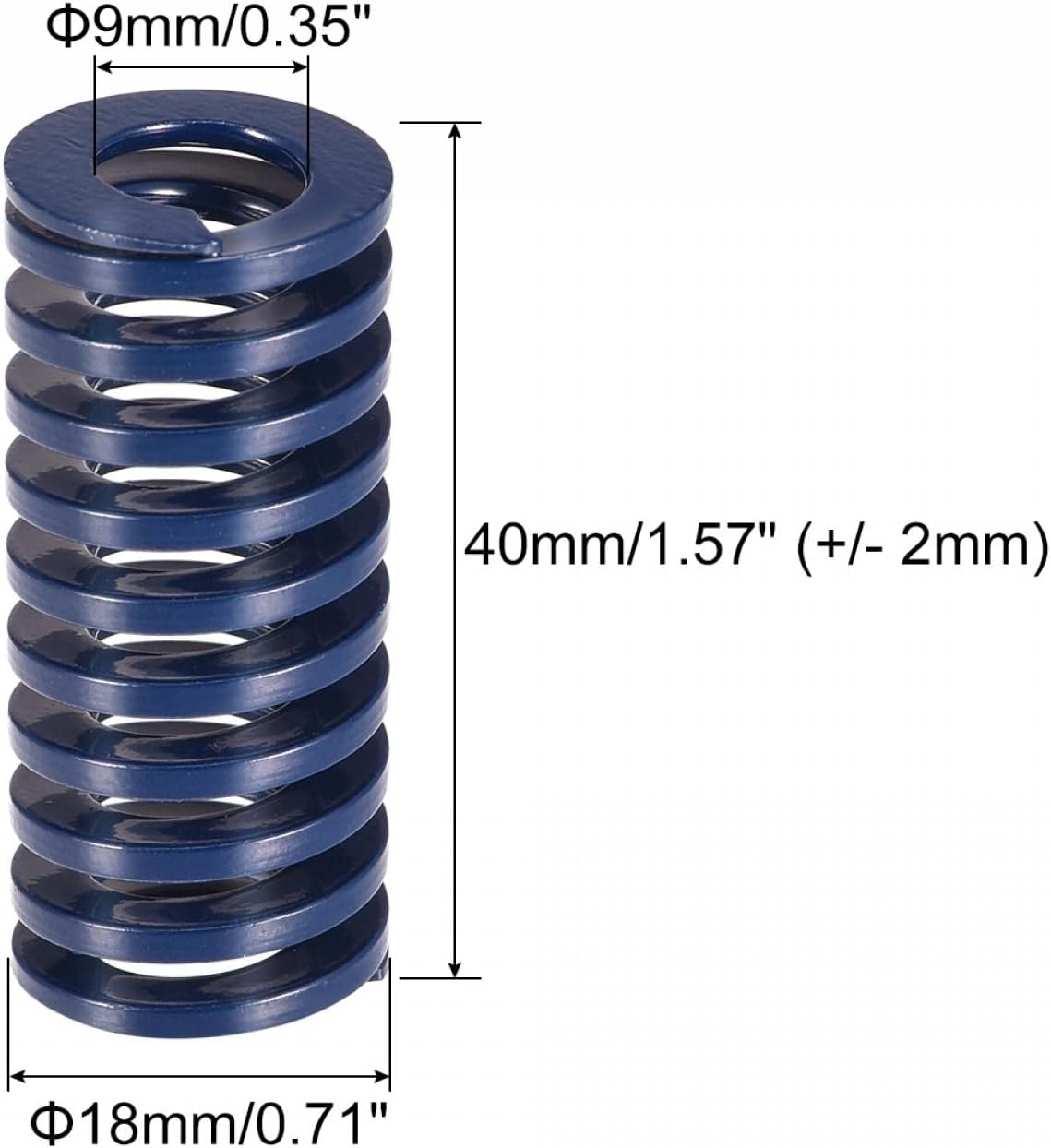 3D-Drucker Federspring, 18mm OD 40mm Langes Spiralschneidpressen Leichtes Druckmolden Federsprünge für 3D-Drucker Elektroteil, Blau