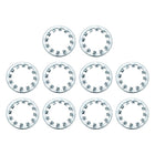 10Pcs 3/4 Internal Tooth Lock Washer, Zinc-Plated Carbon Steel Multi-Tooth Star Washer Locking Fastener, Silver Tone
