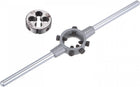 Die Stock Handle Wrench Set, M8 x 1 Threading Round Die and 25mm (Fit M7-M9 Dies) Holder Adjustable Wrench Hand Tool