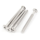 M6x70mm Male Thread Phillips Flat Head Bolt Screw Suitable for Double Bed Furniture TV Rack Wall Hanging 5pcs