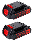 LinkMejor 20V 4.0Ah batteri til Black and Decker Lithium-Max værktøjer 2-Pack
