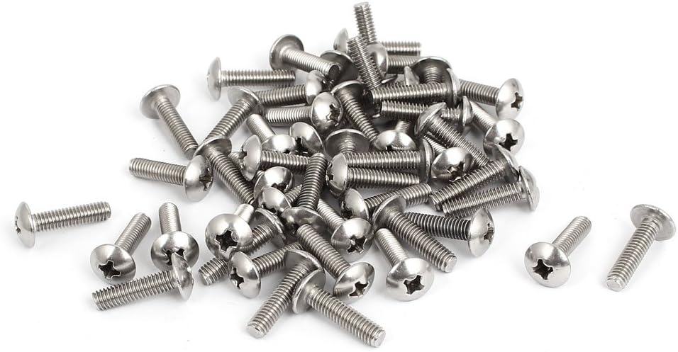 M4x16mm Stainless Steel Truss Phillips Head Machine Screws 50pcs