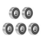 607-2RS Deep Groove Ball Bearing 7x19x6mm Double Sealed GCr15 Steel Bearings 5-Pack