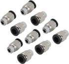 10mm to 1/4" PT Male Thread One Touch Push In Quick Coupling Fittings 10pcs