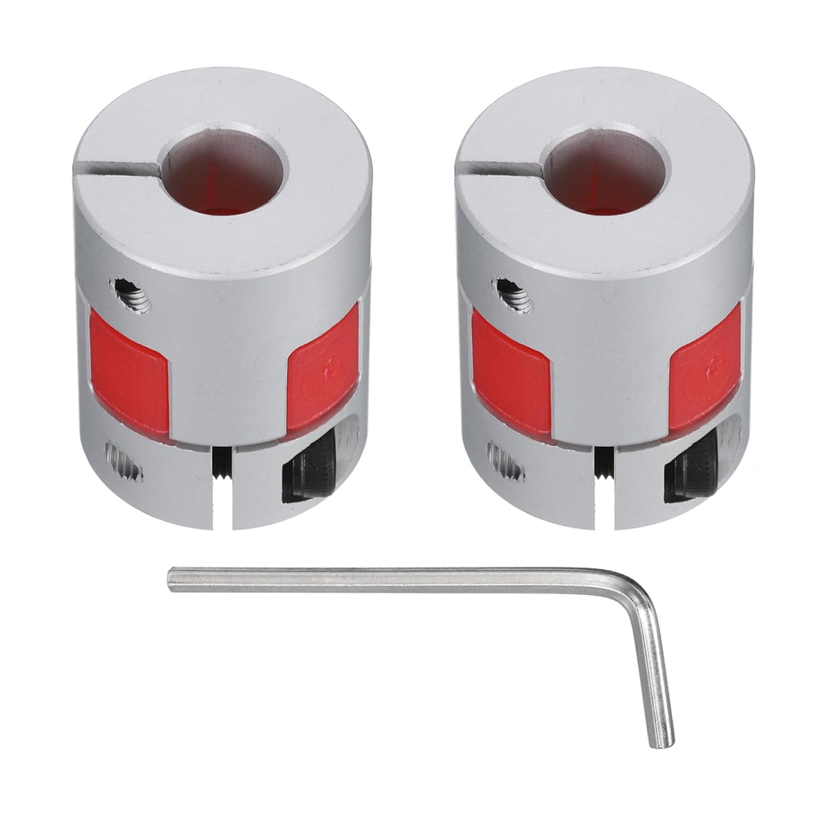 Aluminum Plum Shaft Coupling 8mm to 8mm Bore L25xD20 Flexible Coupler for 3D Printer CNC Machine and Servo Stepped Motor Pack of 2