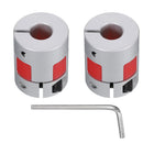 Aluminum Plum Shaft Coupling 8mm to 8mm Bore L25xD20 Flexible Coupler for 3D Printer CNC Machine and Servo Stepped Motor Pack of 2