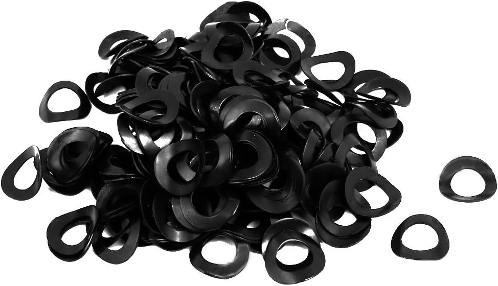 6mm Fitting Dia Carbon Steel Compressed Type Curved Spring Washer 200pcs