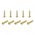 Brass Wood Screws, M4x25mm Phillips Flat Head Self Tapping Connector for Door, Cabinet, Wooden Furniture 30Pcs