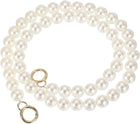 Imitation Pearl Purse Strap, 39" Pearl Crossbody Chain Strap with Spring Buckle Handbag Purse Chain Replacement Beaded Strap for DIY Handbag Hang Bag Accessories, 18mm Gold