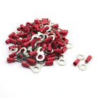 RV1.25-6 Pre-Insulate Ring Terminals with 100 Piece for AWG and 22-16 Wire Cable