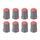8Pcs Potentiometer Volume Control Knob Cap Plastic Red 6mm Shaft Dia. Rotary Knob 12mm Dia. X 17mm Height