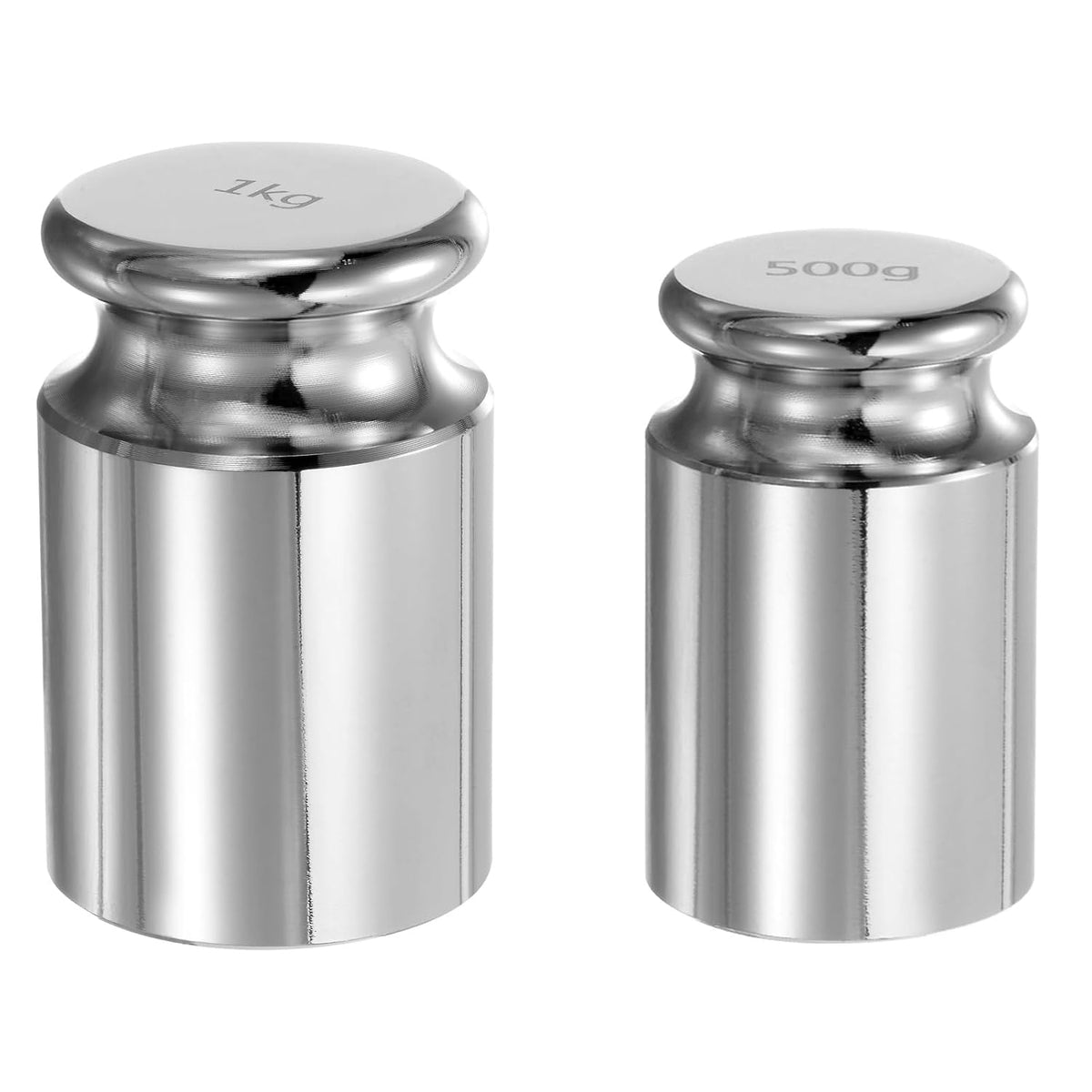 2pcs Gram Calibration Weight Set 500g 1kg M1 Precision Chrome Plated Steel for Digital Balance Scales