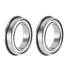 F6701ZZ Flanged Ball Bearing 12x18x4mm Double Shielded ABEC-3 Chrome Steel Bearings 2pcs
